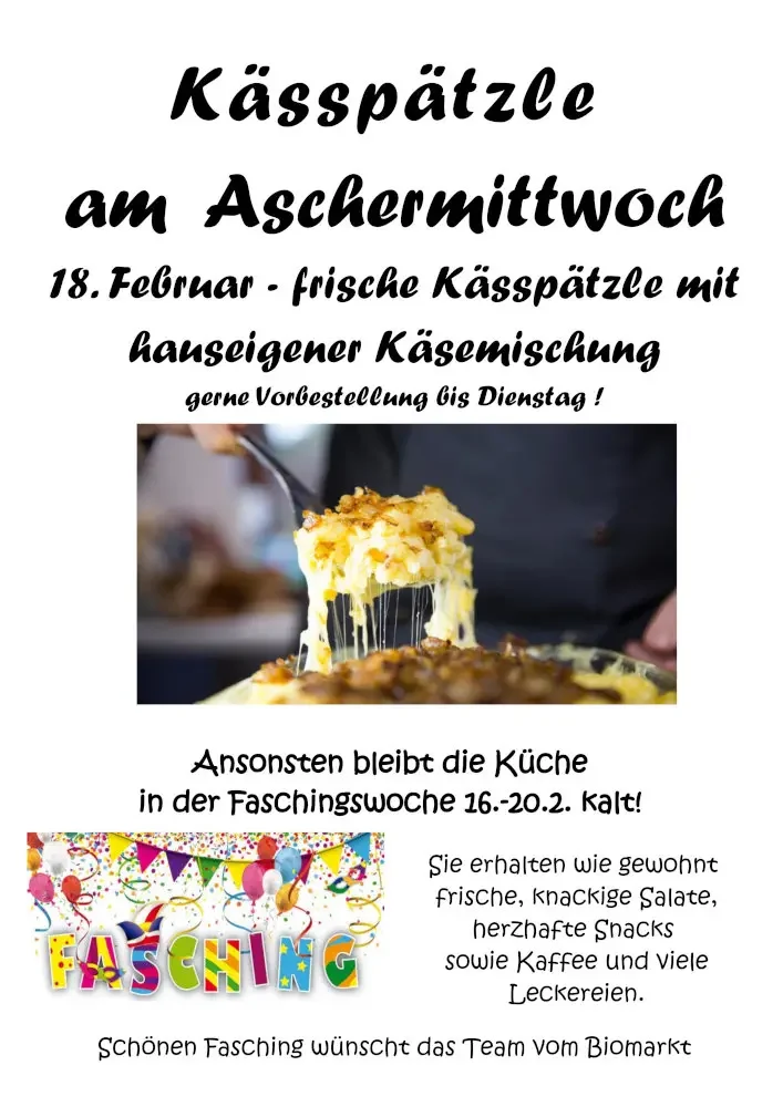 Kässpätzle am Aschermittwoch
